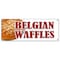 Signmission BELGIAN WAFFLES BANNER SIGN dessert whipped cream B-Belgian Waffles No Straw - alternate 1